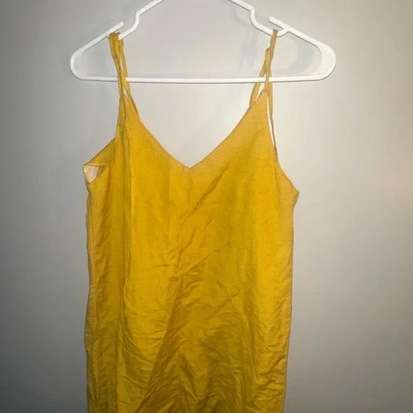 Forever 21 Gold Asymmetrical Buttoned Camisole Dress - Picture 2 of 9